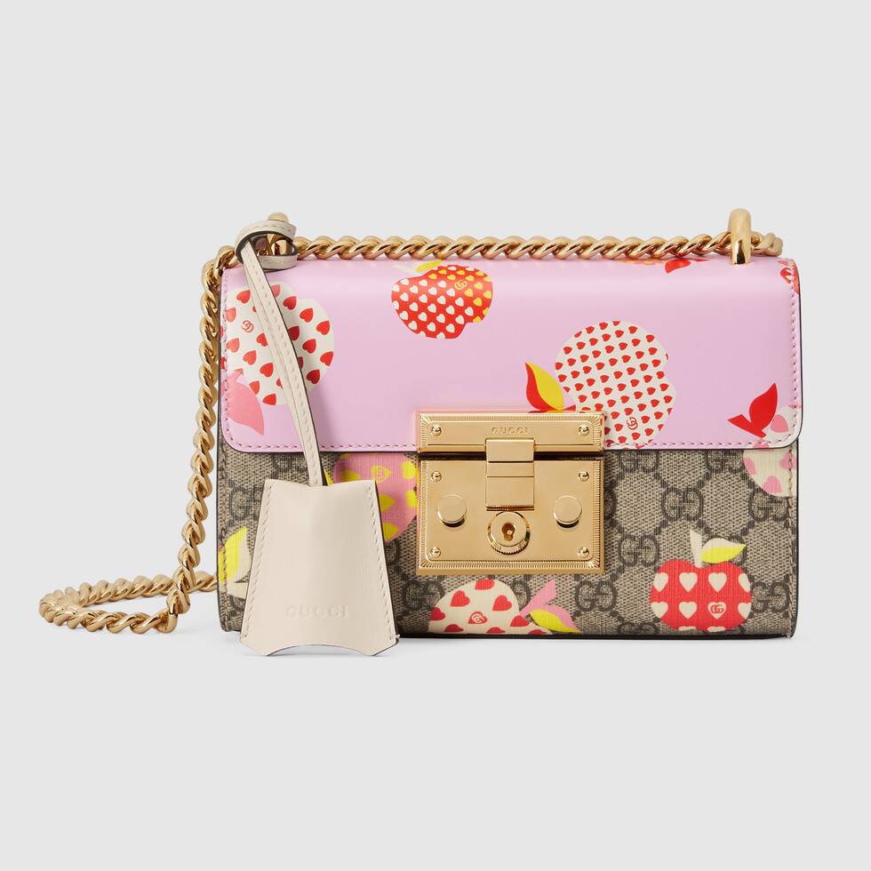 Padlock Small Supreme Canvas Shoulder Bag 409487 Pink